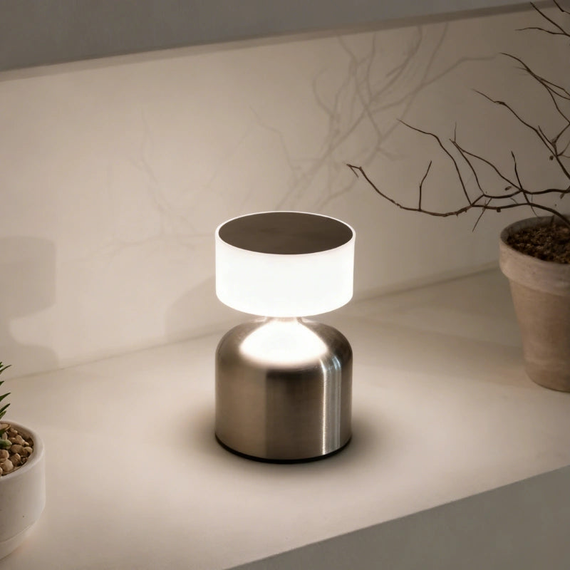 Modern Wrought Iron Table Lamp – Dimmable and Rechargeable 13