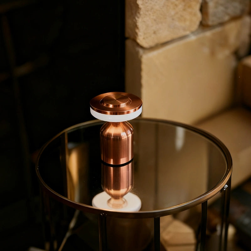Modern Wrought Iron Table Lamp – Dimmable and Rechargeable 4
