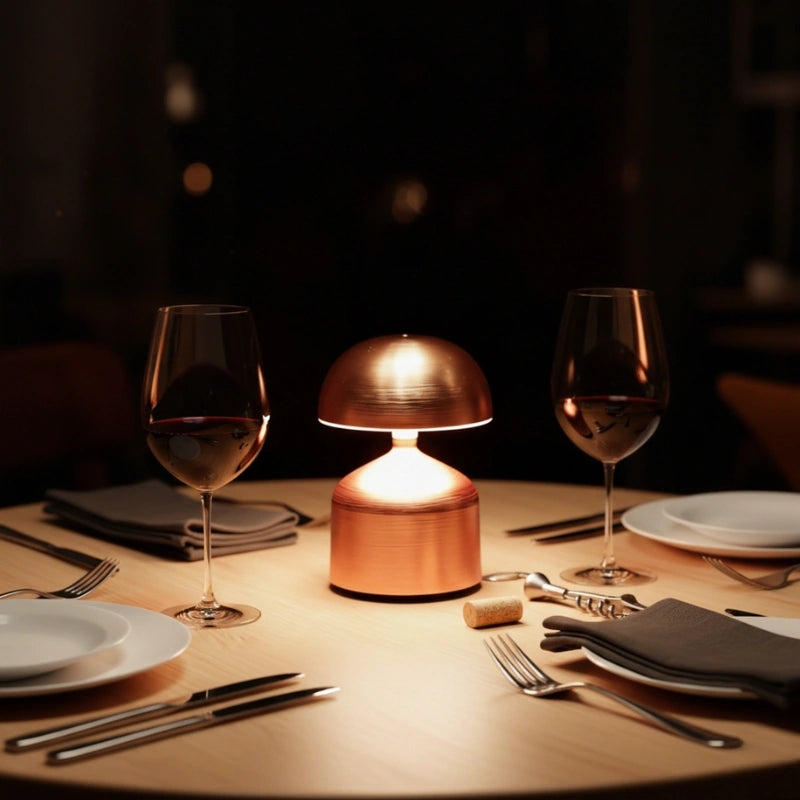 Modern Wrought Iron Table Lamp – Dimmable and Rechargeable 5