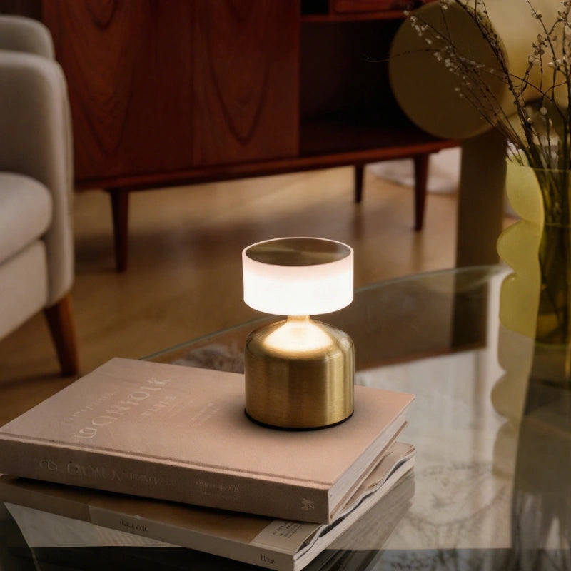 Modern Wrought Iron Table Lamp – Dimmable and Rechargeable 6
