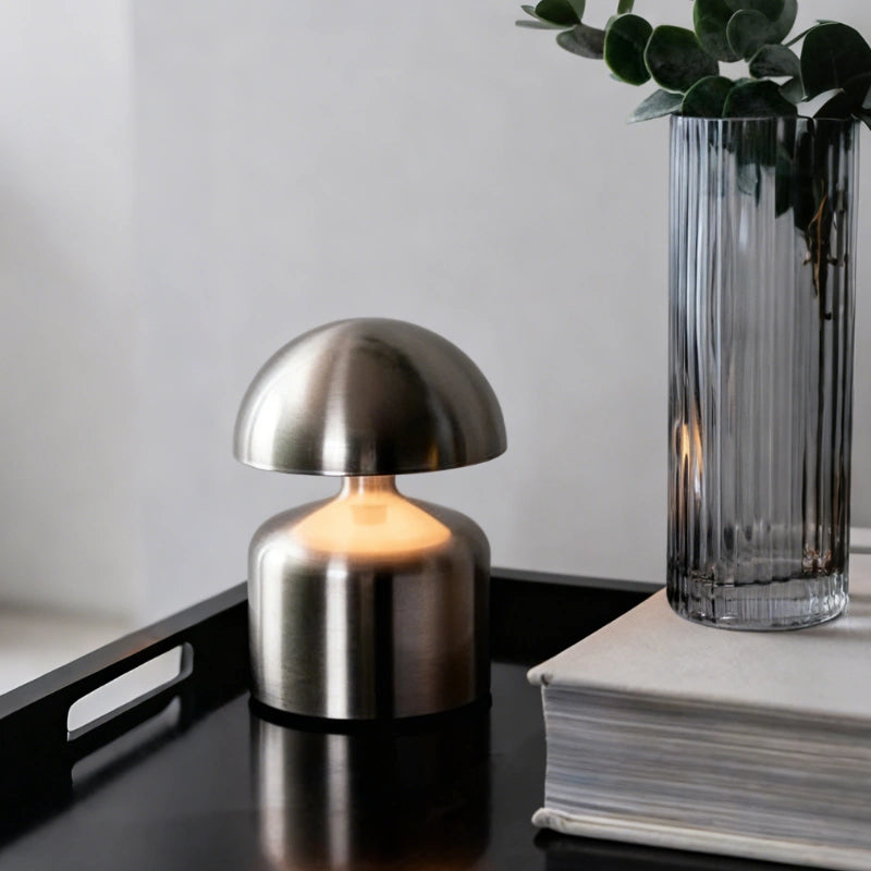 Modern Wrought Iron Table Lamp – Dimmable and Rechargeable 8