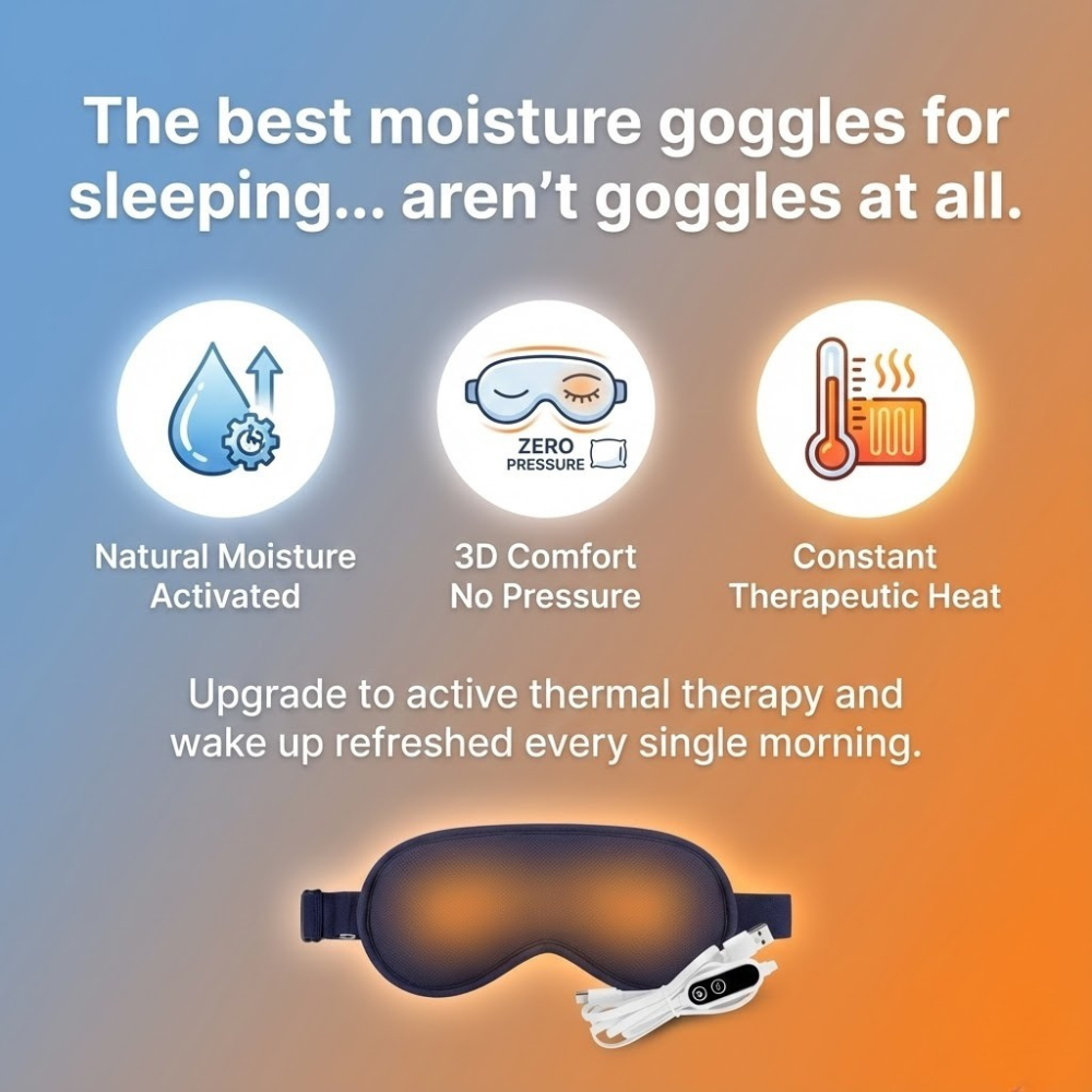 Moisturizing Eye Mask for Sleeping: Electric Eye Moisture Mask & Goggles Alternative. Top Rated Eye Moisture Pads for Dry Eyes & Overnight Hydration. 7
