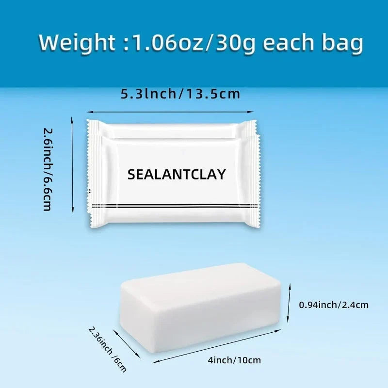 Moldable Sealing Putty Blocks | No-Tools Instant Leak & Draft Seal | Waterproof, Moisture-Resistant Repair Barrier