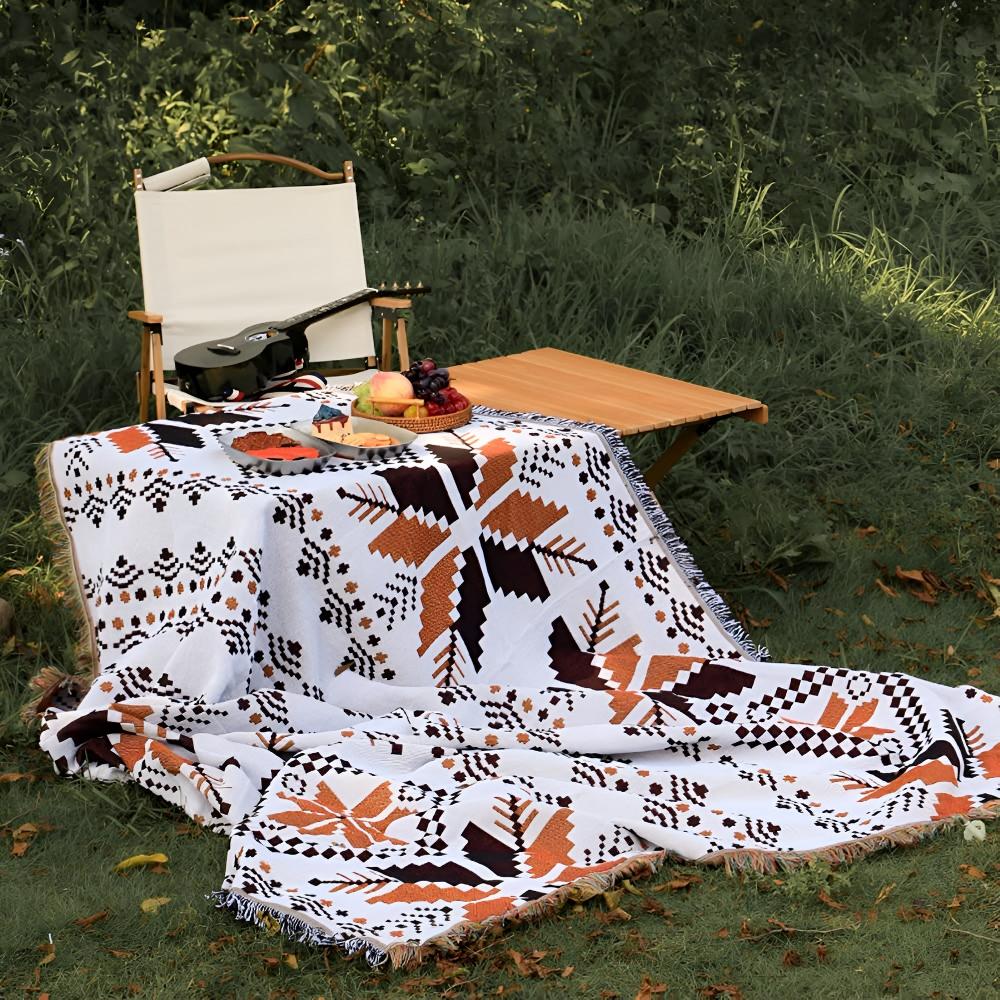 MoroccanBoho | Large Picnic Mat – Soft Microfiber Blend with Vibrant Patterns