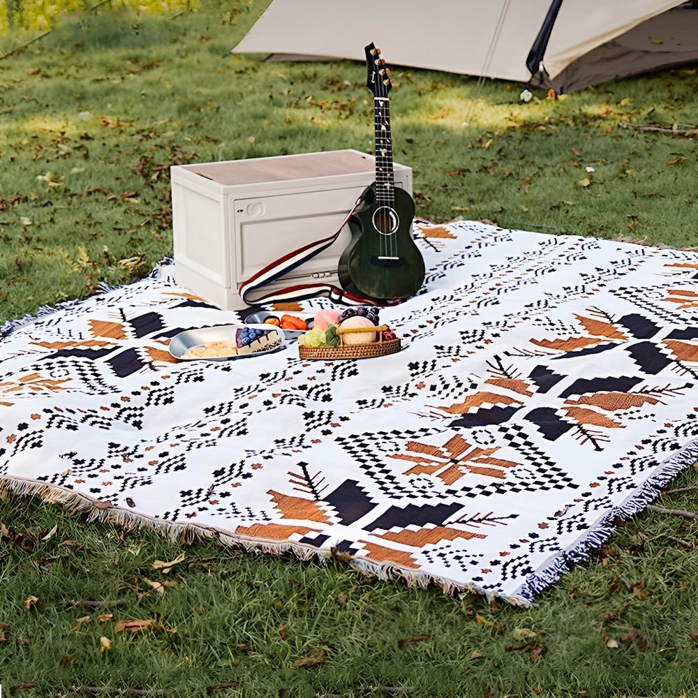 MoroccanBoho | Large Picnic Mat – Soft Microfiber Blend with Vibrant Patterns
