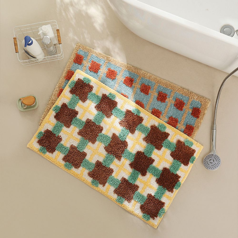 Morocco | Non-Slip Bath Mat – Soft Fabric with Moroccan Pattern