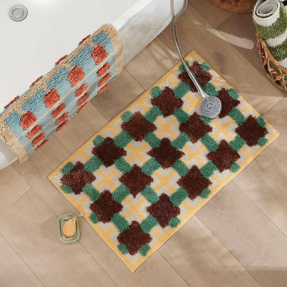 Morocco | Non-Slip Bath Mat – Soft Fabric with Moroccan Pattern