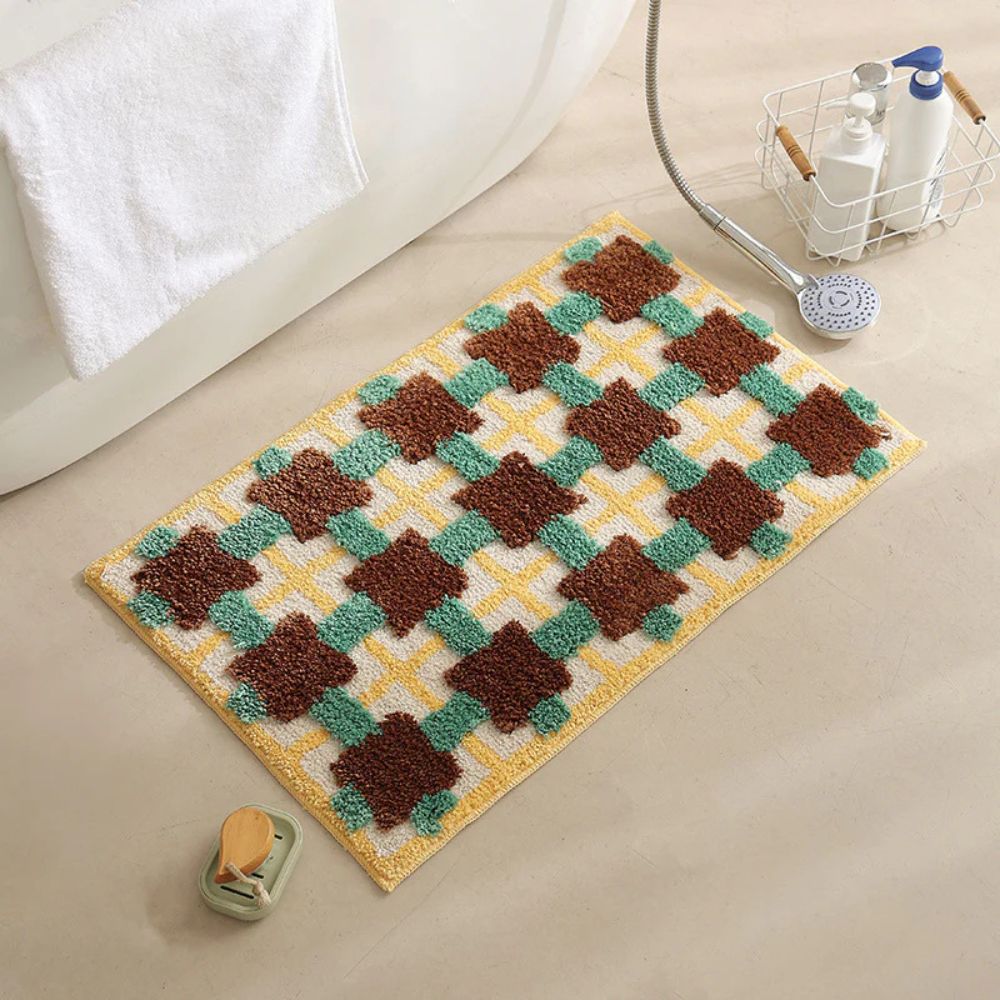 Morocco | Non-Slip Bath Mat – Soft Fabric with Moroccan Pattern