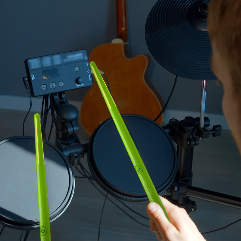 Motion Sensor Air Drum Set | RGB Lighting & Multi-Mode Connectivity | Portable Electronic Drumming Kit for Kids and Beginners