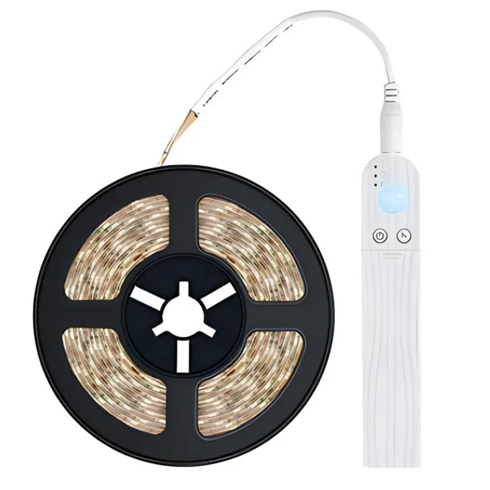 Motion Sensor LED Strip Light | 3 Lighting Modes with Remote Control | IP65 Waterproof, Battery or USB Powered