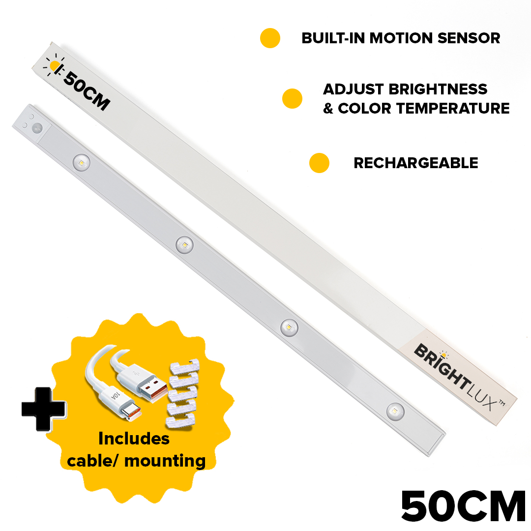 Motion Sensor Light Aluminium | Wireless Magnetic Mount, 30-Day Battery | Adjustable Brightness & Colour Modes
