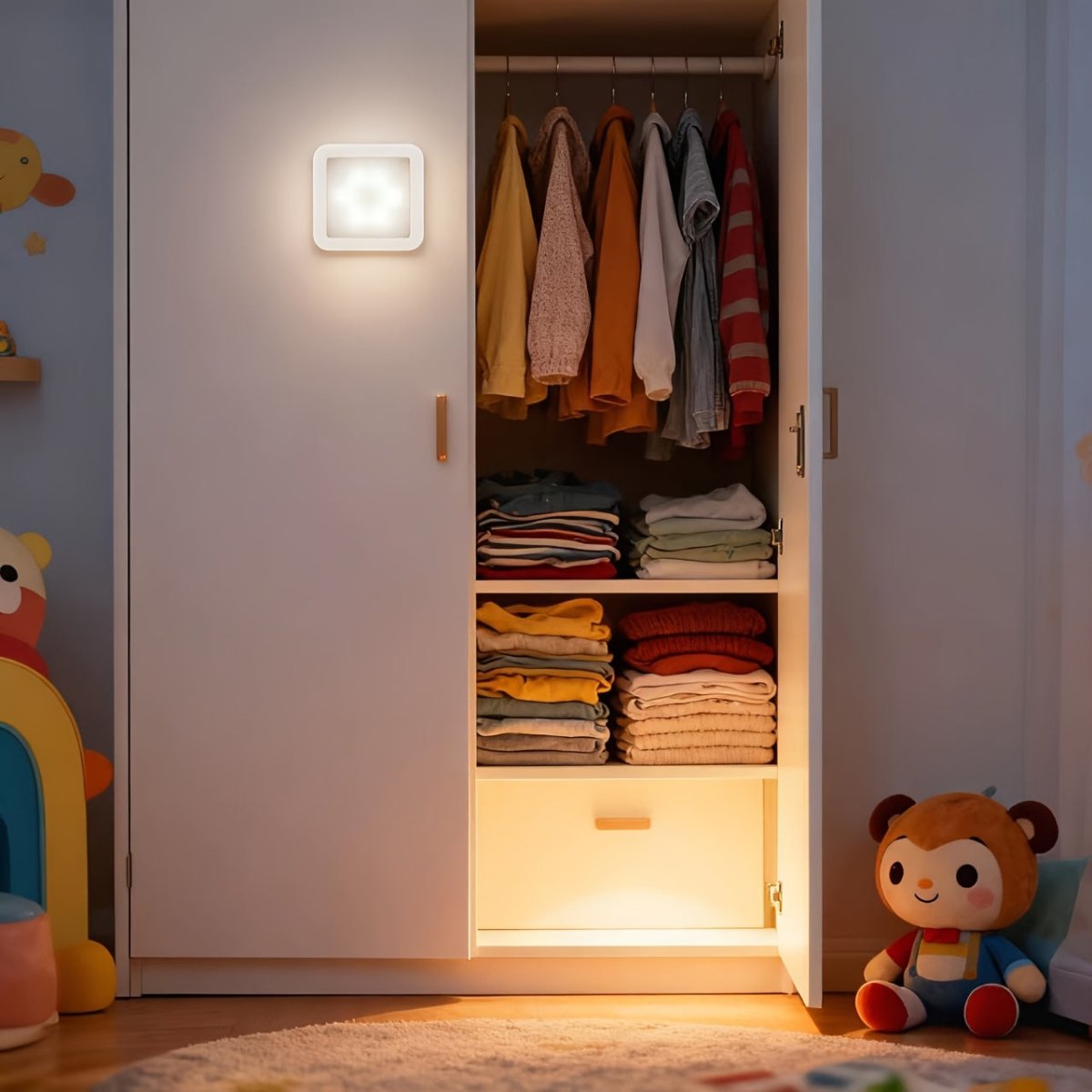 Motion-Sensor Wall Sconce | Battery Night Light For Hallways