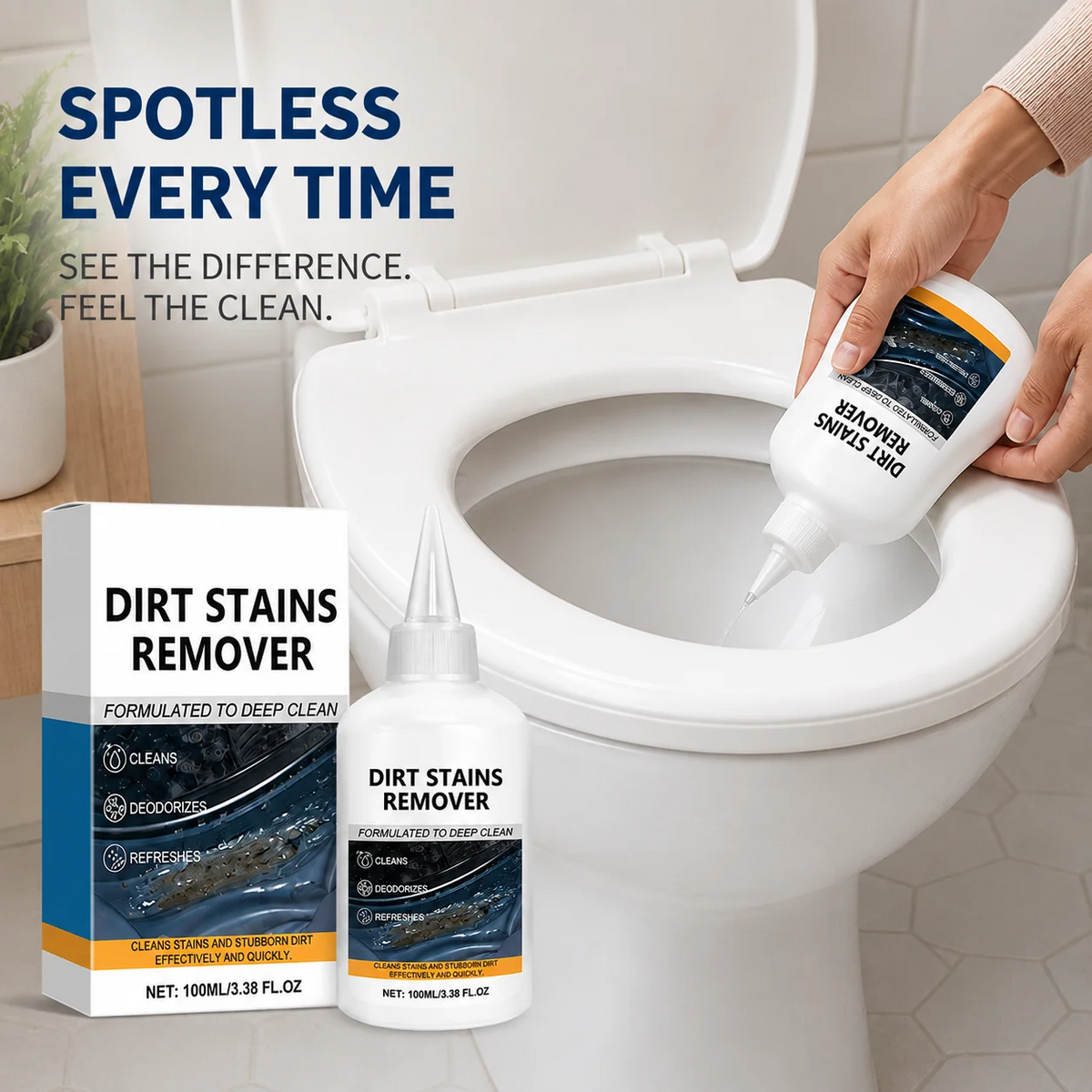 Mould Remover Gel | Deep-Penetrating Formula with Free Scrub Brush | Fast Mould & Mildew Stain Removal for Tiles and Grout