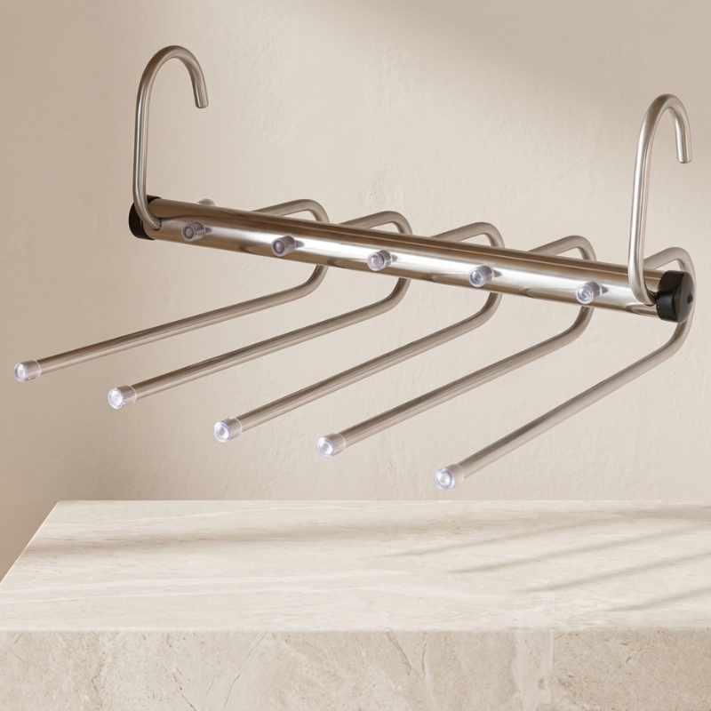 Multi Layer Pants Hanger | Pull Out Bars, Swivel Top Hook