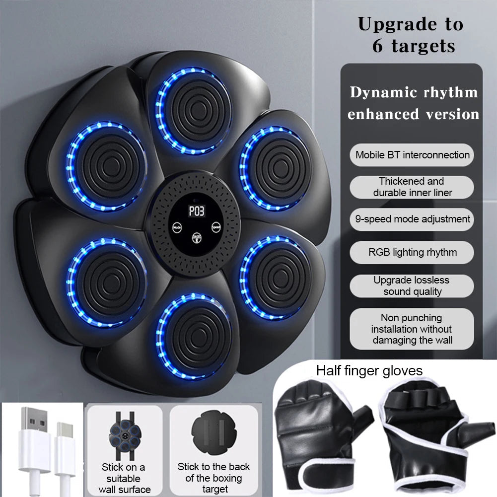 Music Boxing Machine – Reaction Training & Fitness | Wall Mounted Boxing Trainer for Home Workouts 7