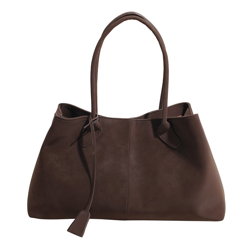 Nakoo Luxe | Women's Tote Bag - Black Faux Leather with Spacious Interior