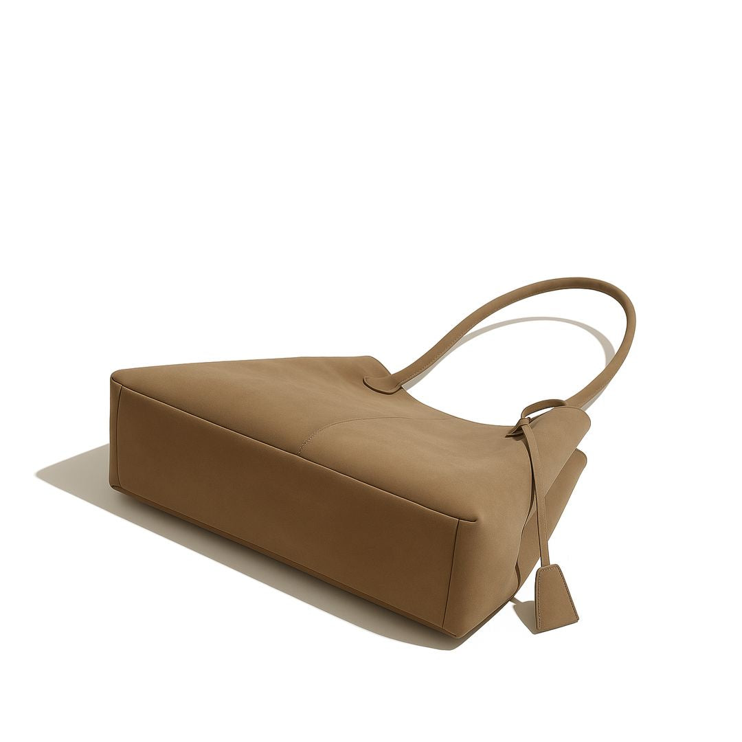 Nakoo Luxe | Women's Tote Bag - Black Faux Leather with Spacious Interior