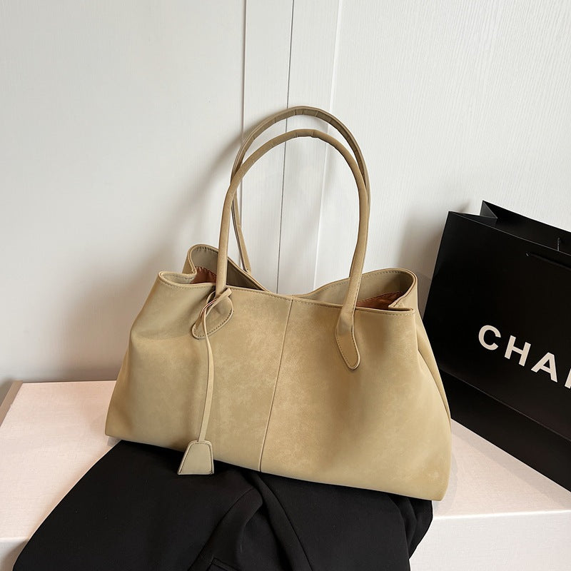 Nakoo Luxe | Women's Tote Bag - Black Faux Leather with Spacious Interior