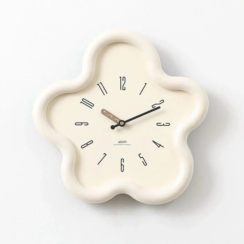 Nature's Touch | Wall Clock - 3D Floral Design With Silent Pendulum