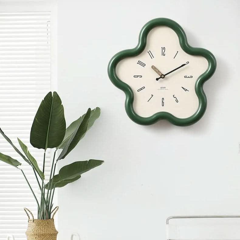 Nature's Touch | Wall Clock - 3D Floral Design With Silent Pendulum