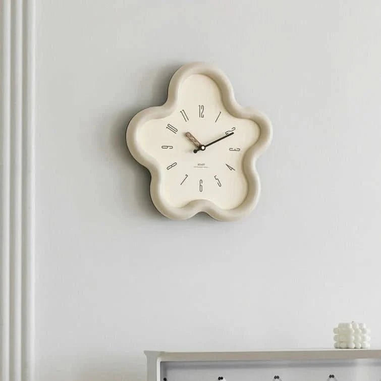 Nature's Touch | Wall Clock - 3D Floral Design With Silent Pendulum