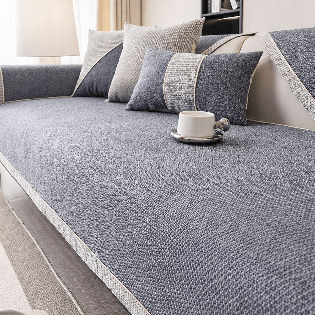 Naturweft - Non-Slip Cotton Linen Sofa Throw Blanket for Year-Round Comfort 0