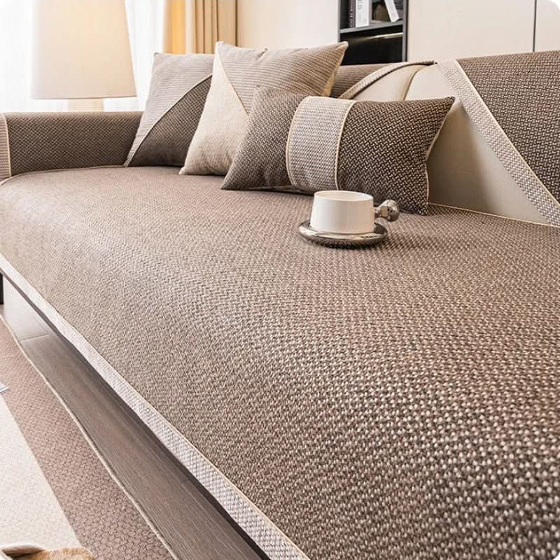 Naturweft - Non-Slip Cotton Linen Sofa Throw Blanket for Year-Round Comfort 10
