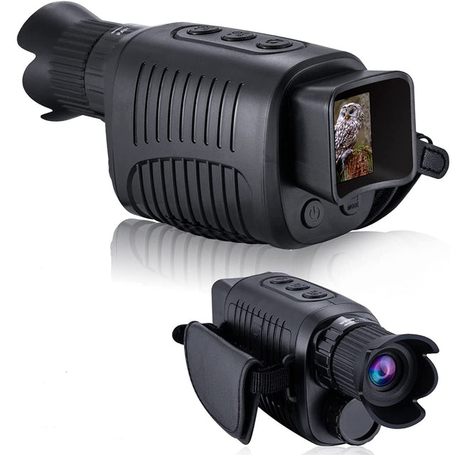 Night Vision Camera 1080P Full HD | 5x Digital Zoom, Infrared Light & TF Card Storage | Up to 1000m Observation Range