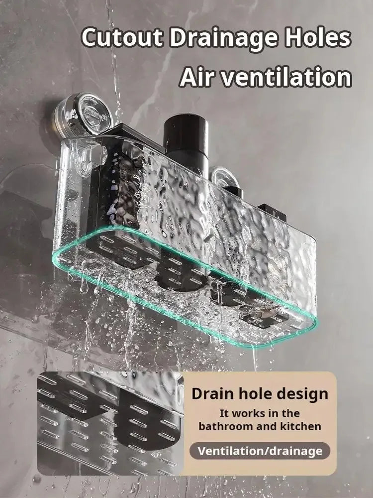No Drill Organizer | Suction Cup Shower Shelf Design
