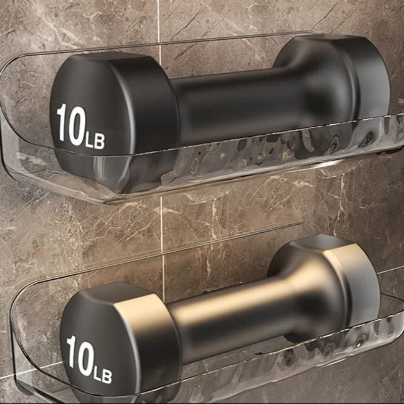 No-Drill Shower Shelf | Raised Rim With A Rippled Base