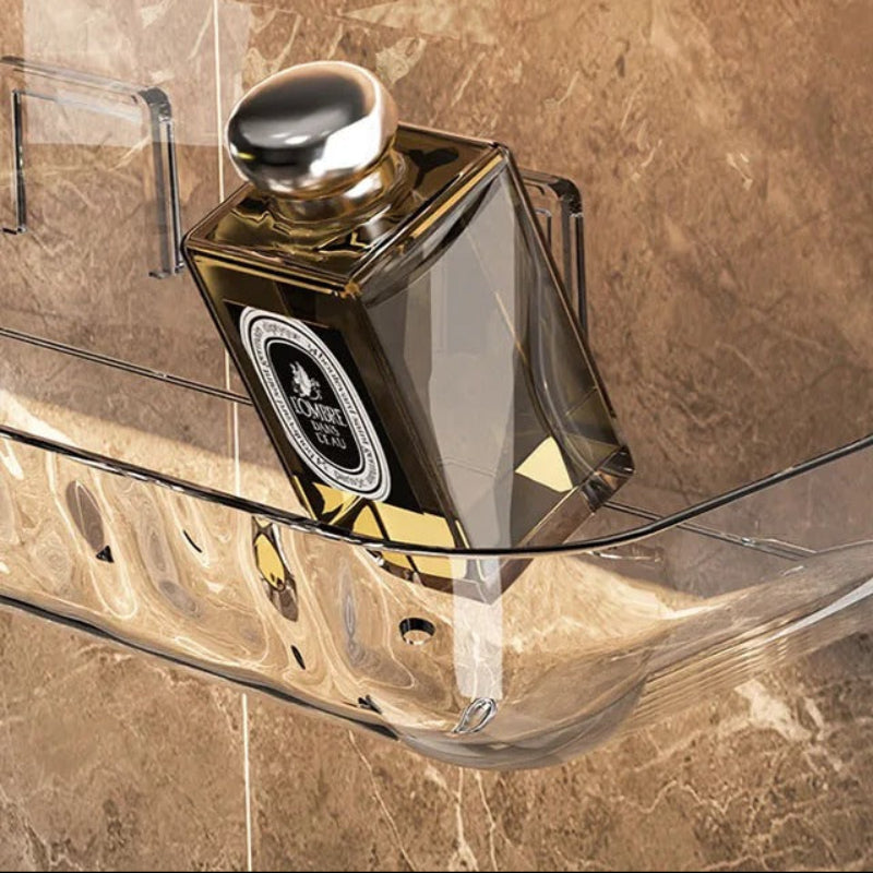No-Drill Shower Shelf | Raised Rim With A Rippled Base