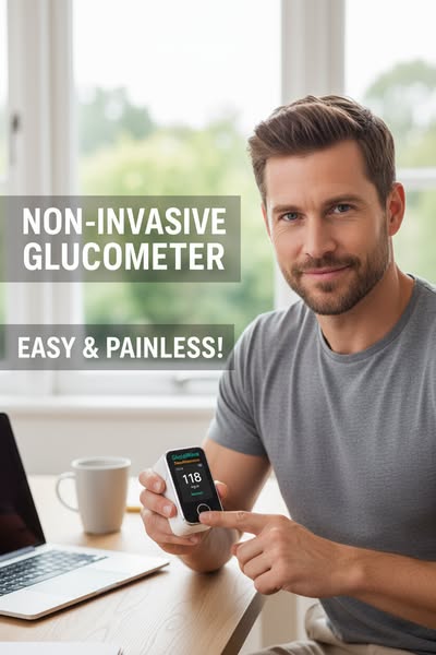 Non-Invasive Blood Glucose Monitor — 5-Second Readout | - 99% Accuracy 8-1 4
