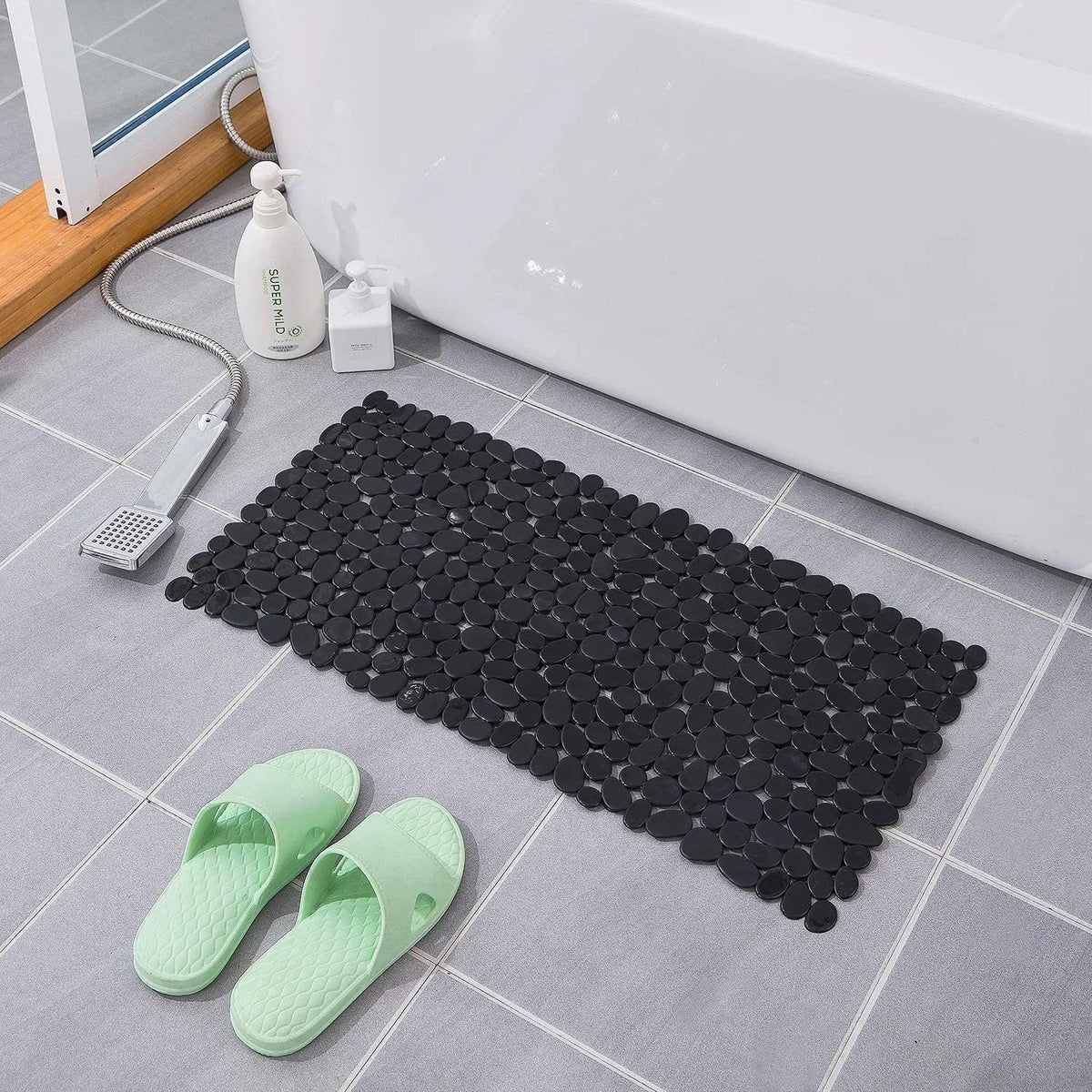 Non-Slip Bath Mat | Pebble Texture With Suction Cups
