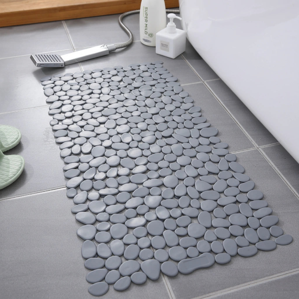 Non-Slip Bath Mat | Pebble Texture With Suction Cups