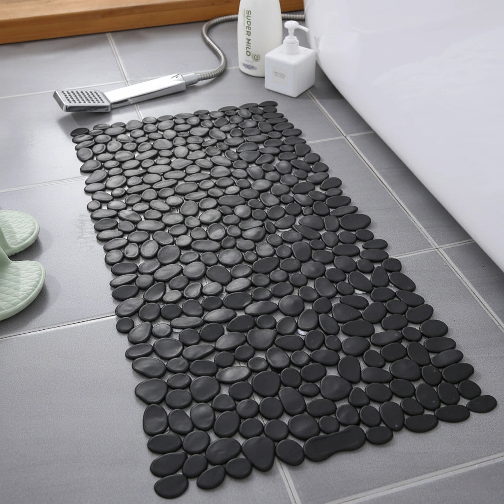 Non-Slip Bath Mat | Pebble Texture With Suction Cups