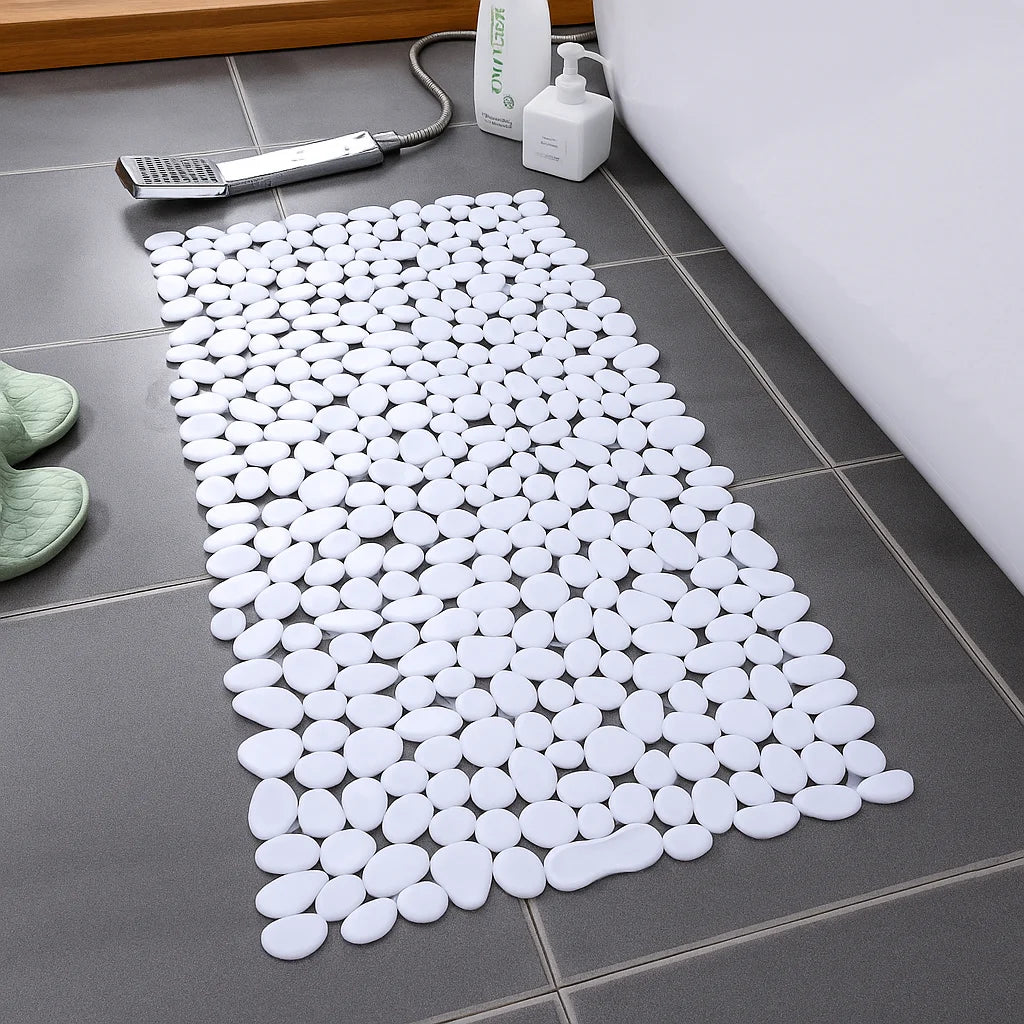 Non-Slip Bath Mat | Pebble Texture With Suction Cups