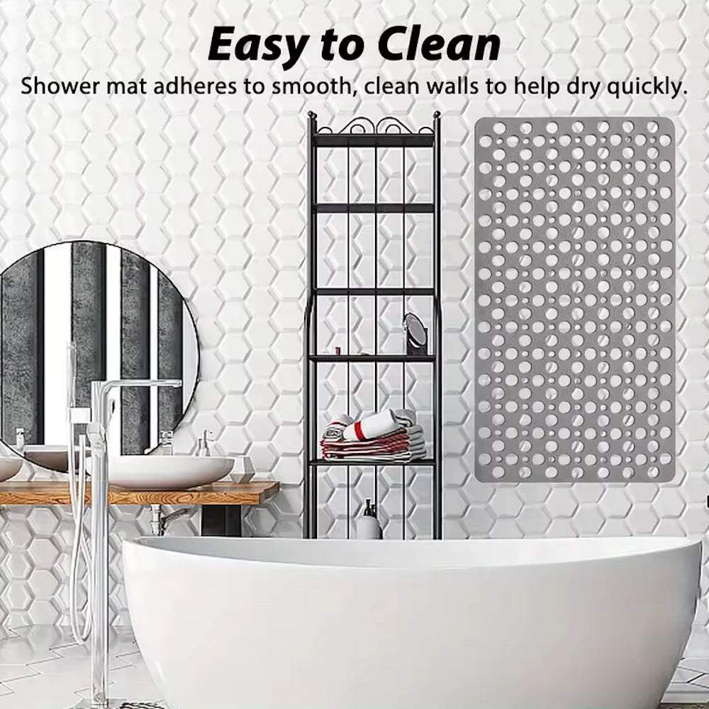 Non Slip Bathroom Mats | Drainage Holes, Suction Base