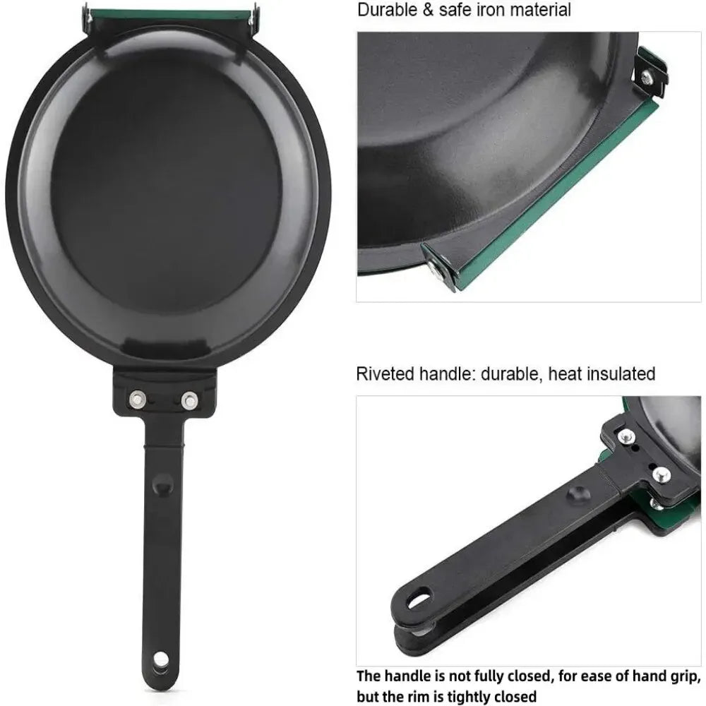 NonStick Pan | Two Hinged Sides That Flip Together