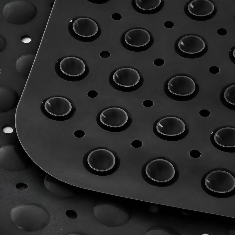 Non Slip Bathtub Mat Suction Cup Drain Design 4