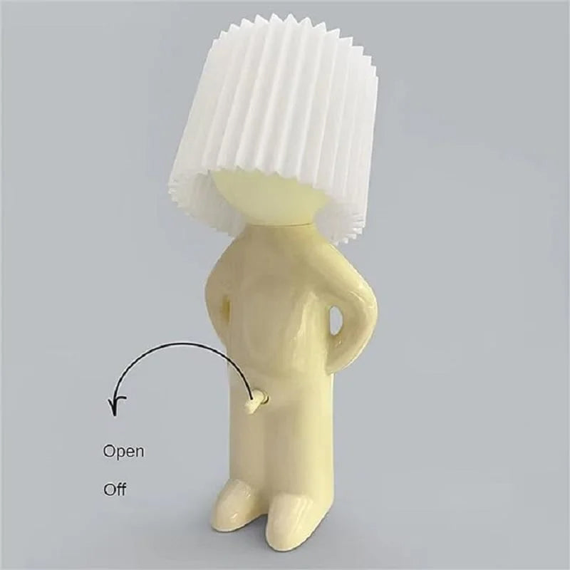 Novelty Figure LED Night Light Lamp | Plastic Frame with Plug-In Base | Soft Ambient Glow for Decor and Reading