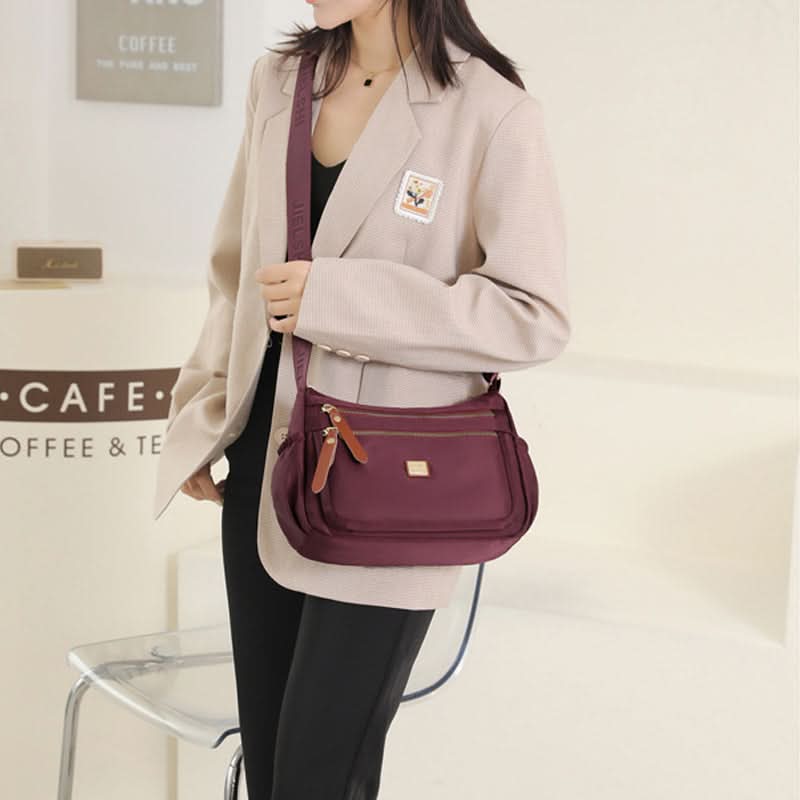 Nylon Shoulder Bag | Compact Design With Multiple Pockets - Durable & Stylish