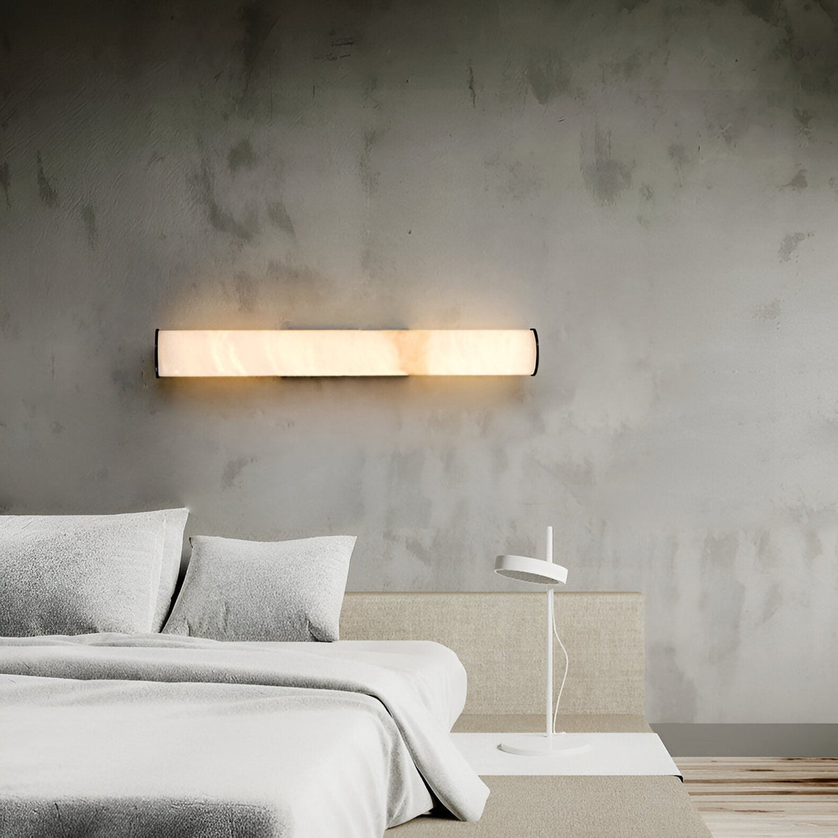 Modern Minimalist Spanish Marble Copper Wall Sconce LED 1-Light Lasson Living
