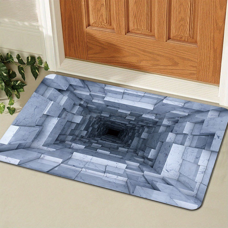 Optical Illusion Door Mat Diatomaceous Earth with Non-Slip Backing