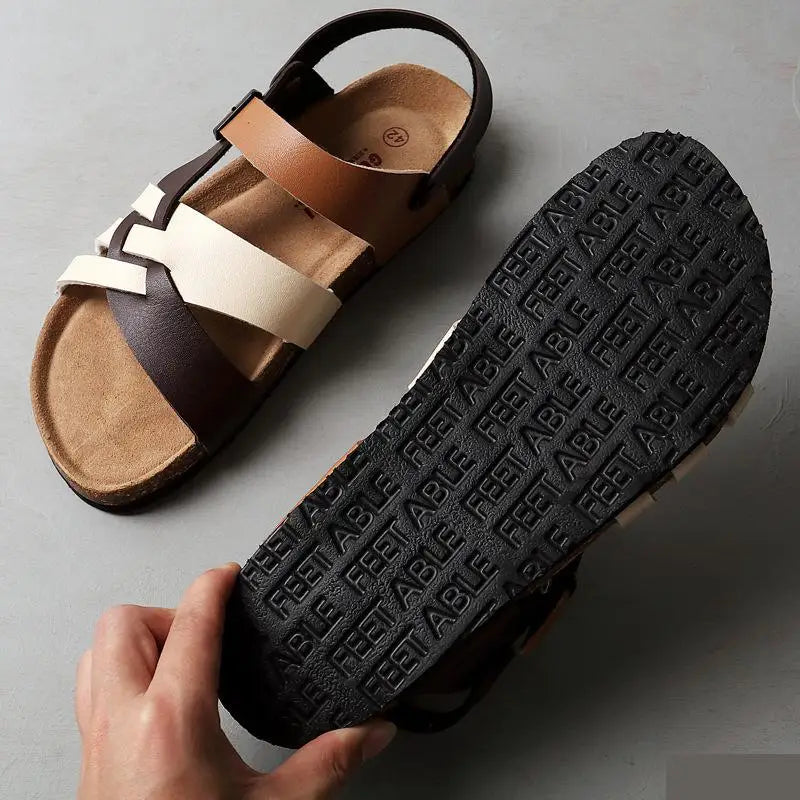 Orthopedic Leather Sandals for Women - Padded Insole for Comfort