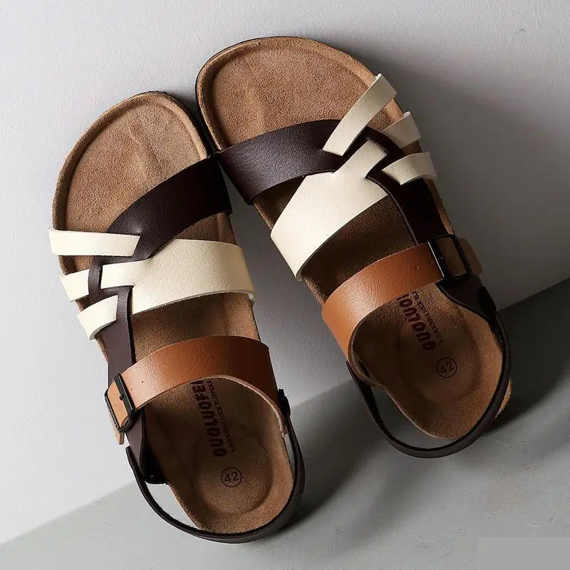 Orthopedic Leather Sandals for Women - Padded Insole for Comfort