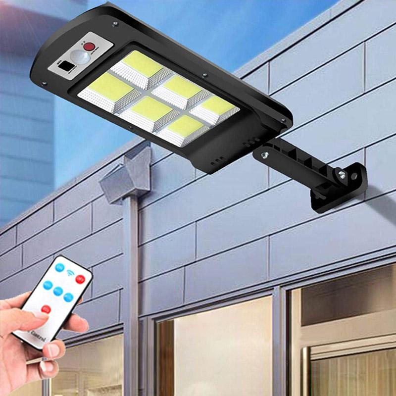Outdoor Solar LED Lamp 200W COB | Motion, Twilight Sensor & Remote Control | Weatherproof 360° Outdoor Wall Light