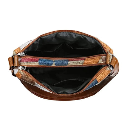 Pamela | Vegan Leather Shoulder Bag – Multicolor Patchwork Design 5
