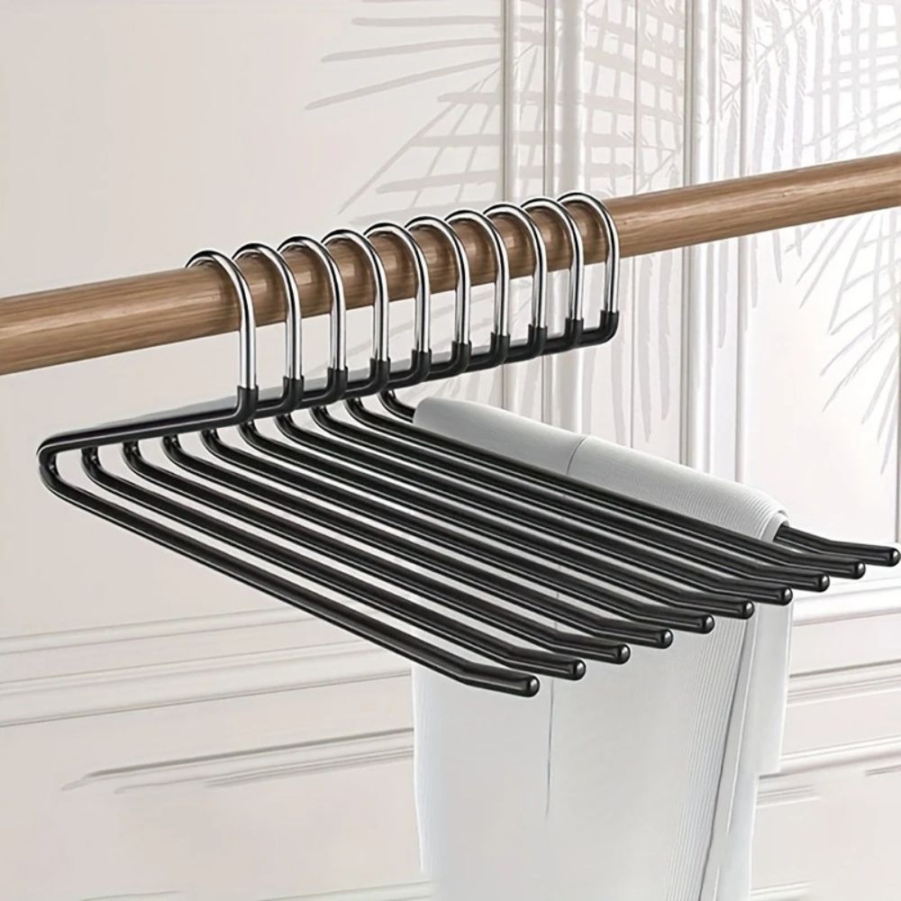 Pants Hangers | Set Of Ten With Slide-Off Open Ends