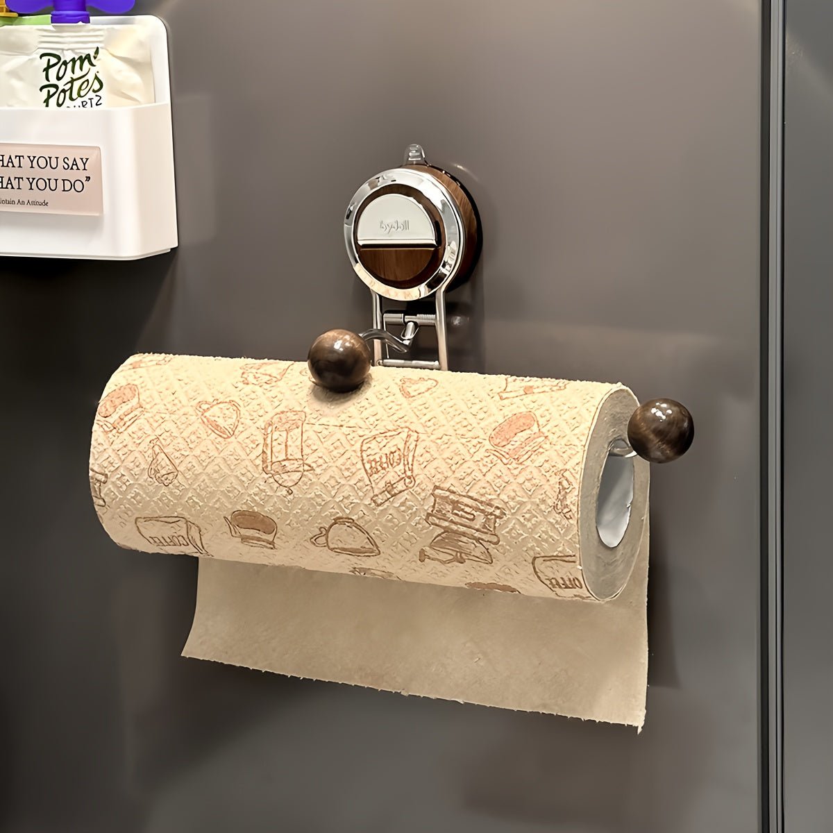 Paper Towel Holder | Lever Suction Mount, Rounded End Stops