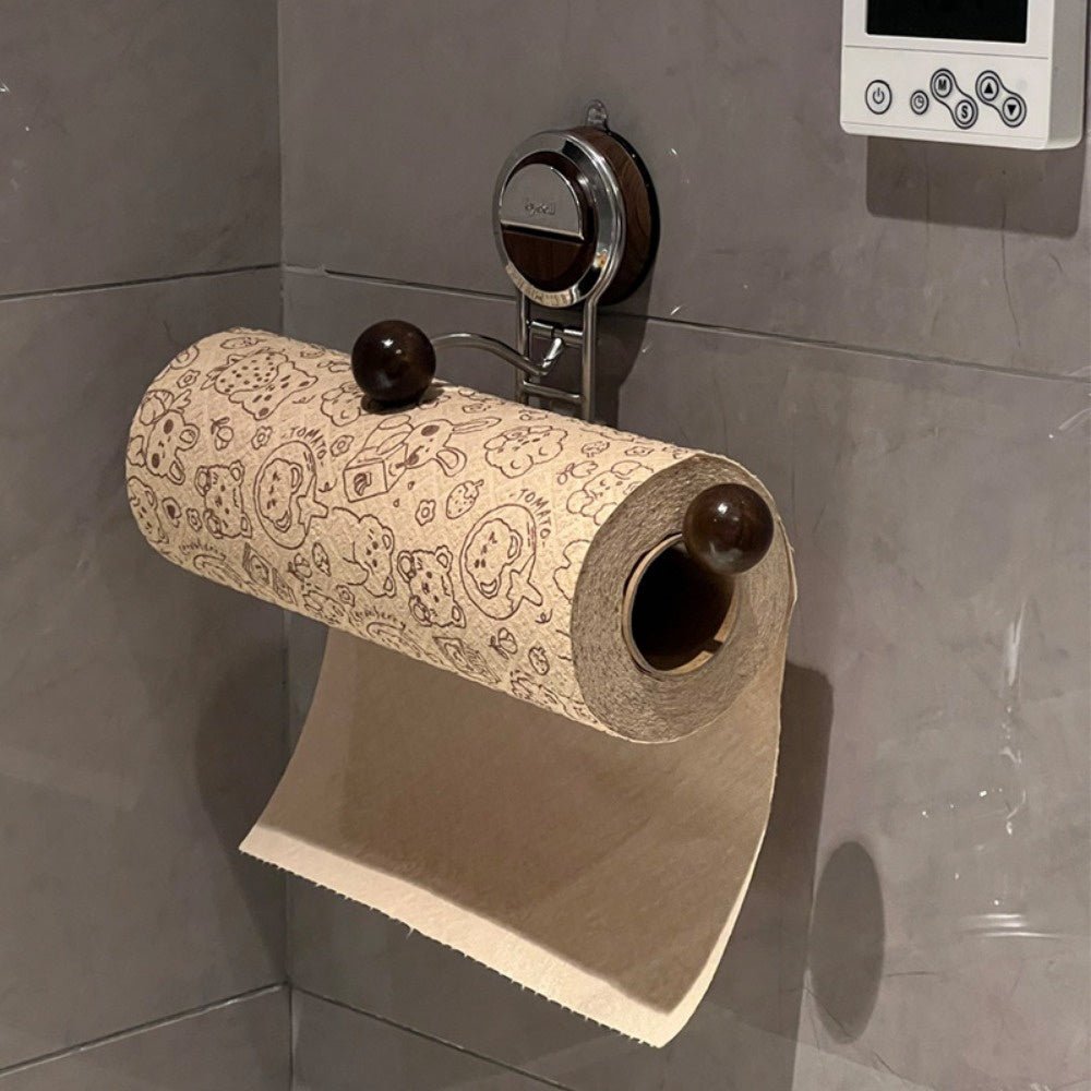 Paper Towel Holder | Lever Suction Mount, Rounded End Stops